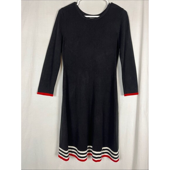 Unbranded Dresses & Skirts - JH Black Midi A Line Dress with Red and White Stripes